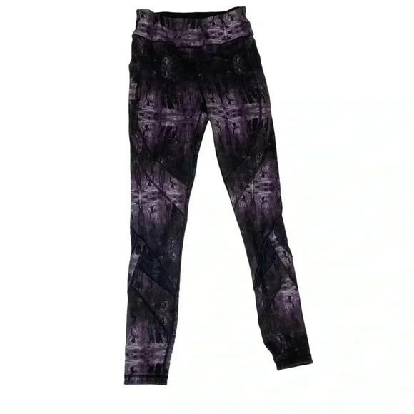 Sweaty Betty Power Purple Patterned Mesh soft athletic leggings size XS - Picture 2 of 5
